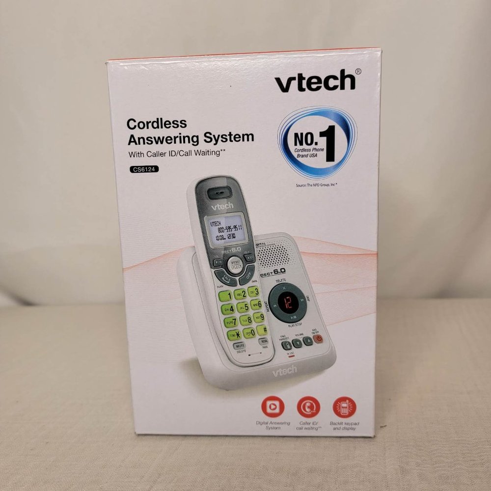 VTech Cordless Phone with Answering System and Caller ID/Call Waiting, 1 Handset